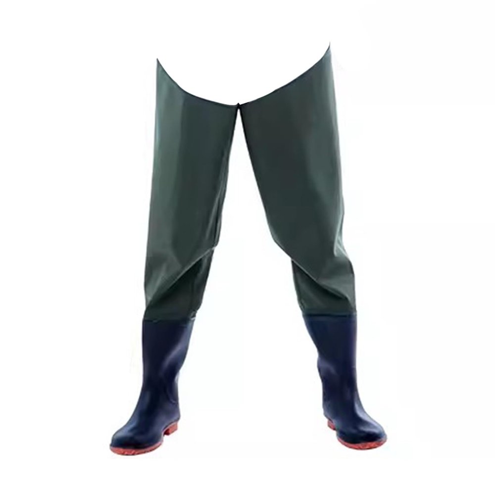 JCWGLY Outdoor Fishing Wader Boots for Men Women Lightweight PVC Waterproof Hip Waders Boots Comfortable and Warm(Green,9)