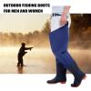 JCWGLY Outdoor Fishing Wader Boots for Men Women Lightweight PVC Waterproof Hip Waders Boots Comfortable and Warm(Green,9) view 3