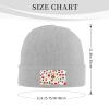 MULIHU Christmas Seamless Pattern Beanie Hat for Men Women Winter Warm Knit Hats Ski Hat Skull Cap Gray view 3