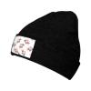 MULIHU Christmas Cartoon Seamless Pattern Beanie Hat for Men Women Winter Warm Knit Hats Ski Hat Skull Cap Black