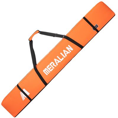 MERALIAN Padded Ski Bag,Waterproof Full Padded Single Ski Travel Bag with Adjustable Shoulder Strap. (Orange, 170 cm)