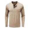 Men Fall Winter Polo Shirts Long Sleeved Flip Collar Tops Pocket Button V Neck T Shirts Golf Casual Sports Tops Mens Long Sleeve Shirt Apricot 2X view 2