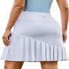 ELESOL Women's Golf Skirt 20 Inch Knee Length Pleated Tennis Skirt with Shorts Tummy Control Casual Modest Dress White view 1