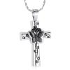 AIWENXI Cross Butterfly Urn Necklaces Butterfly Flower Crematon Memorial for Ashes Urn Pendant Jewelry Stainless Steel Pet Ash Necklaces Keepsakes for Men Women view 1