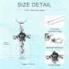 AIWENXI Cross Butterfly Urn Necklaces Butterfly Flower Crematon Memorial for Ashes Urn Pendant Jewelry Stainless Steel Pet Ash Necklaces Keepsakes for Men Women view 2