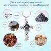 AIWENXI Cross Butterfly Urn Necklaces Butterfly Flower Crematon Memorial for Ashes Urn Pendant Jewelry Stainless Steel Pet Ash Necklaces Keepsakes for Men Women view 3