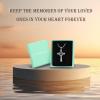 AIWENXI Cross Butterfly Urn Necklaces Butterfly Flower Crematon Memorial for Ashes Urn Pendant Jewelry Stainless Steel Pet Ash Necklaces Keepsakes for Men Women view 4