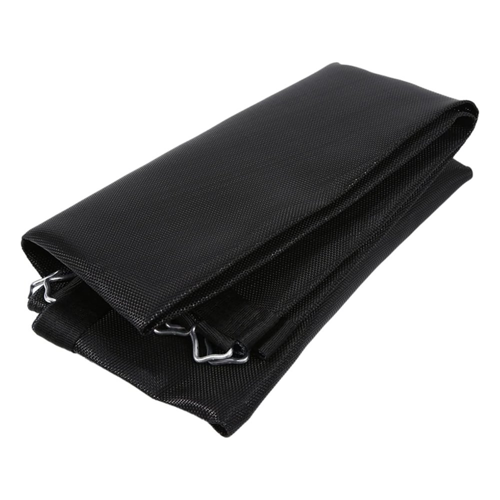 FSDIYU Trampoline Replacement Jumping Mat, 8FT Water-Resistant UV Resistant Safety Spring Jumping Mat with V-Rings, High Elastic Round Trampoline Accessories, 8FT(48 Buckle),Black