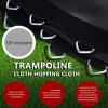 FSDIYU Trampoline Replacement Jumping Mat, 8FT Water-Resistant UV Resistant Safety Spring Jumping Mat with V-Rings, High Elastic Round Trampoline Accessories, 8FT(48 Buckle),Black view 3