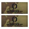 2 PCS AliPlus Blood Type Patches O -NEG- Patch IR Infrared Reflective Patch Laser Cut Tactical Morale Patches Hook and Loop(3.35x2 inch CP) view 1