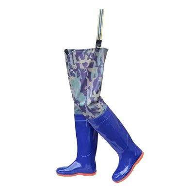 JCWGLY Outdoor Hip Waders Fishing Boots for Men Women Lightweight PVC Waterproof Hip Boots Wading Boots Non-Slip and Sturdy(7.5)
