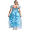 winying Women Halloween Arabian Princess Cosplay Costume Sequins Belly Dance Romper Jumpsuit Fancy Dress Lake Blue 3X-Large view 2