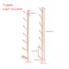 Aimery Wooden Yoga Mat Rack, Wall Mounted Yoga Mat Holder, Large Gym Organization Shelf for Foam Roller, for Yoga Studio, Gym, Home, School(7-Tier) view 2