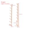 Aimery Wooden Yoga Mat Rack, Wall Mounted Yoga Mat Holder, Large Gym Organization Shelf for Foam Roller, for Yoga Studio, Gym, Home, School(8-Tier) view 2