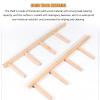Aimery Wooden Yoga Mat Rack, Wall Mounted Yoga Mat Holder, Large Gym Organization Shelf for Foam Roller, for Yoga Studio, Gym, Home, School(8-Tier) view 3
