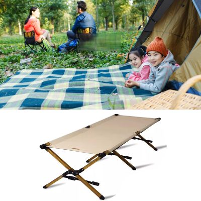 WDFYJ Folding Camping Beds for Adults, Sturdy Camp Bed 200lb Load Capacity, Stronge Thicker Tubes Sleeping Cot with Carry Bag for Travel/Office/Outdoor(Color 2)