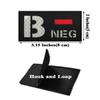 2 PCS AliPlus Blood Type Patches B- NEG Patch IR Infrared Reflective Patch Laser Cut Tactical Morale Patches Hook and Loop(3.15x2 inch Black White) view 2