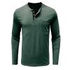 Men Fall Winter Polo Shirts Long Sleeved Flip Collar Tops Pocket Button V Neck T Shirts Golf Casual Sports Tops Tshirts Shirts for Men Green L view 3