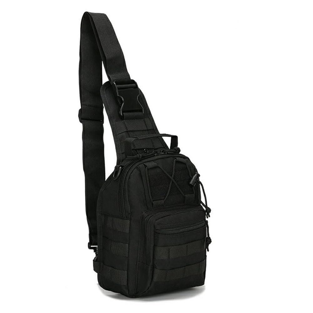 Tactical Compact EDC Sling Bag, Tactical Sling Bag Military Shoulder Backpack, Tactical Shoulder Bag for Men(Black)