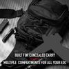 Tactical Compact EDC Sling Bag, Tactical Sling Bag Military Shoulder Backpack, Tactical Shoulder Bag for Men(Black) view 3