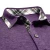 Men Fall Winter Polo Shirts Long Sleeved Flip Collar Tops Pocket Button V Neck T Shirts Golf Casual Sports Tops Tshirts Shirts for Men Purple XL view 2