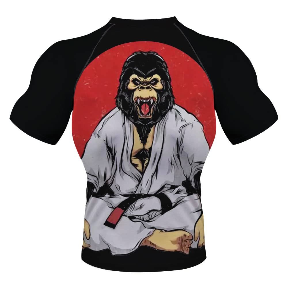 DEHAHA Mens Gorilla 3D Transfer Ptinted Athletic Running T Shirts Lightweight Undershirt, Medium