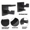 Opaeroo Baseball Bat Display Shelf, Wall Mount Bat Holder Hanger, Handmade Solid Horizontal Bat Rack Protective Soft Liner for Baseball Bat Wall Display Brown view 2
