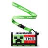 Minecraft Boys Strap Wallet | Kids Green Trifold Wallet with TNT Block & Creeper Character Face Print | Childrens Cash Holder view 1