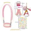Cup Accessories Set for Stanley 30oz 40oz, Water Bottle Cup Handle Strap Letter Charms Sticker & Butterfly Straw Cover Topper (Pink L) view 2