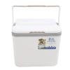 15L Insulated Portable Cooler, Easy to Hard Cooler Lasting Cooling with Handle for Outdoor Picnic Fishing, Family Use (White) view 1