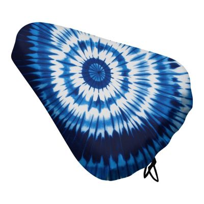LFDSPYJE Bike Seat Cover for Women Men Tie-dye Blue Bike Seat Cushion Waterproof Bicycle Seat Cover Bike Seat Rain Cover with Drawstring Bike Seat Dust Protective Cushion