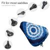 LFDSPYJE Bike Seat Cover for Women Men Tie-dye Blue Bike Seat Cushion Waterproof Bicycle Seat Cover Bike Seat Rain Cover with Drawstring Bike Seat Dust Protective Cushion view 3