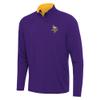 Antigua Men's Purple/Gold Minnesota Vikings Content Quarter-Zip Pullover Top view 1
