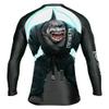 DEHAHA Men's BJJ Shark Moisture Wicking Undershirt Jiu Jitsu No Gi Base Layers, Small view 1