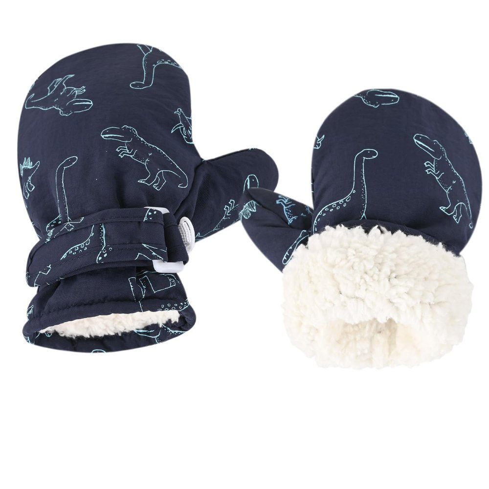 Baby Toddler Mittens, Boys Girls Winter Outdoor Gloves, Kids Easy-On Fleece Warm Mitterns 2-4 Years