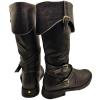 JUNQIAKO Medieval Male Renaissance Pull On Mid Calf Gothic Boots Adult Pirate Boot Halloween Costume Accessory view 4