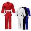 TRUESAGA - Regular Light Weight Karate Open Coat Uniform 8 Oz Cotton Poly Belt Included (Red, 000) view 1