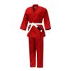 TRUESAGA - Regular Light Weight Karate Open Coat Uniform 8 Oz Cotton Poly Belt Included (Red, 000) view 2