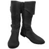JUNQIAKO Medieval Male Renaissance Pull On Mid Calf Gothic Boots Adult Pirate Boot Halloween Costume Accessory view 1