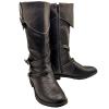 JUNQIAKO Medieval Male Renaissance Pull On Mid Calf Gothic Boots Adult Pirate Boot Halloween Costume Accessory view 1