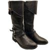 JUNQIAKO Medieval Male Renaissance Pull On Mid Calf Gothic Boots Adult Pirate Boot Halloween Costume Accessory view 4