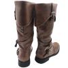JUNQIAKO Medieval Male Renaissance Pull On Mid Calf Gothic Boots Adult Pirate Boot Halloween Costume Accessory view 3