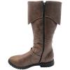 JUNQIAKO Medieval Male Renaissance Pull On Mid Calf Gothic Boots Adult Pirate Boot Halloween Costume Accessory view 4