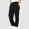 Mens Fleece Sweatpants Heavyweight Baggy Elastic Waist Joggers Pants with Pockets Wide Leg Trousers Sweat Pants view 2