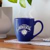 Rico Industries NBA Basketball New York Knicks Primary 16 oz Team Color Laser Engraved Speckled Ceramic Coffee Mug view 2