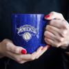 Rico Industries NBA Basketball New York Knicks Primary 16 oz Team Color Laser Engraved Speckled Ceramic Coffee Mug view 4