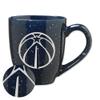 Rico Industries NBA Basketball Washington Wizards Primary 16 oz Team Color Laser Engraved Speckled Ceramic Coffee Mug view 1