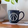 Rico Industries NBA Basketball Washington Wizards Primary 16 oz Team Color Laser Engraved Speckled Ceramic Coffee Mug view 2