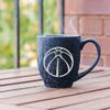 Rico Industries NBA Basketball Washington Wizards Primary 16 oz Team Color Laser Engraved Speckled Ceramic Coffee Mug view 3