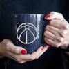 Rico Industries NBA Basketball Washington Wizards Primary 16 oz Team Color Laser Engraved Speckled Ceramic Coffee Mug view 4